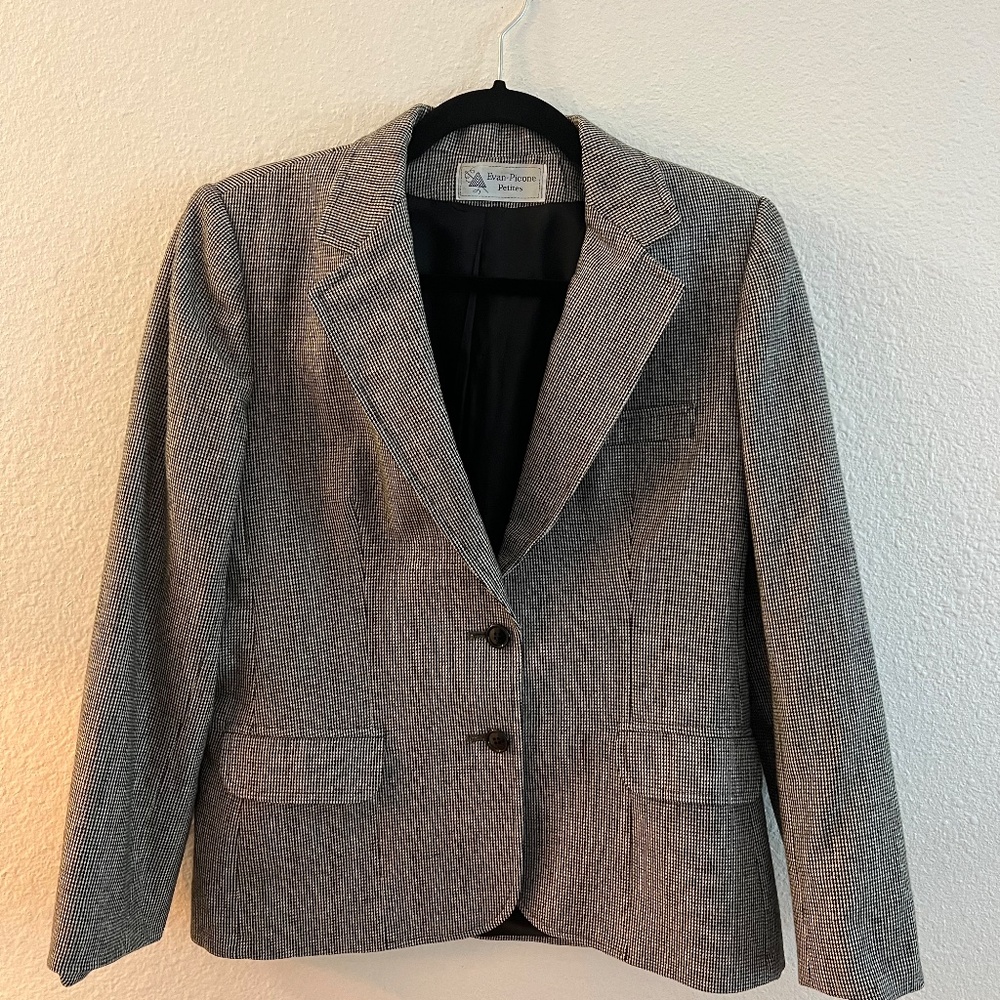 Evan Picone Black and White Blazer